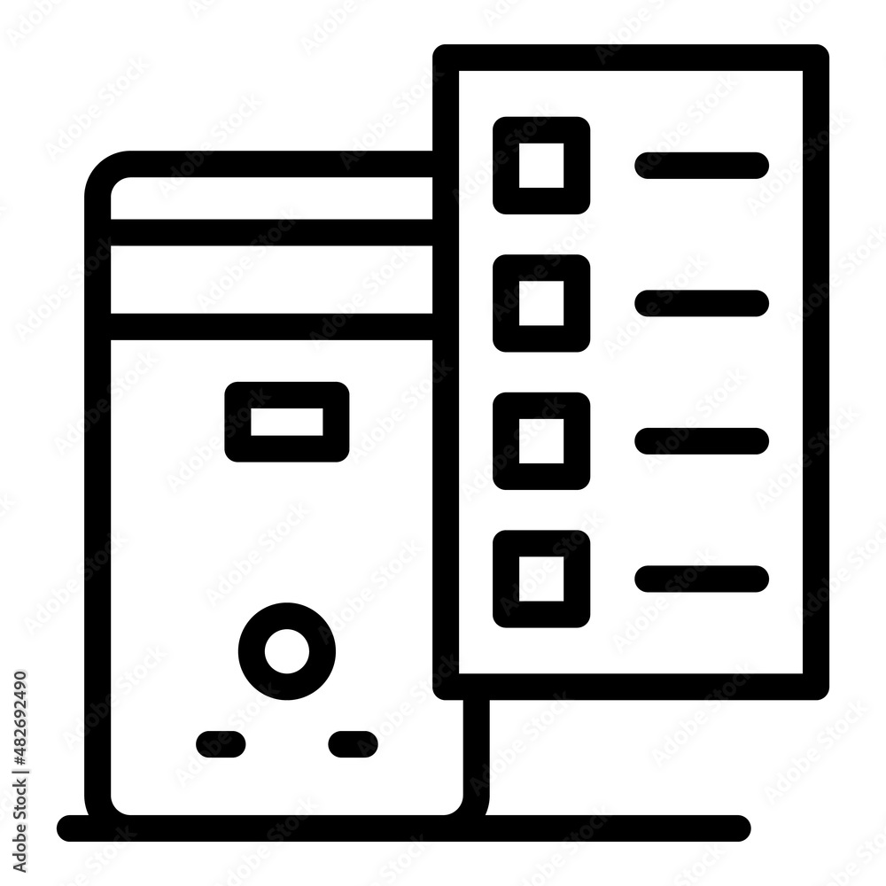 Shop retail computer icon outline vector. Store laptop. Online business Shop retail computer icon outline vector. Store laptop. Online business