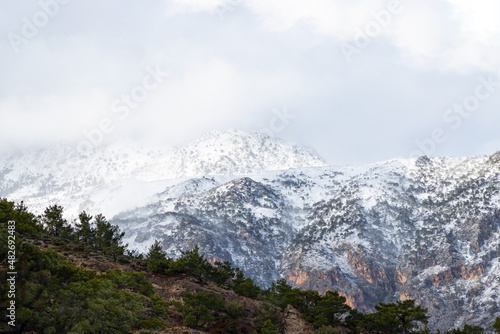 white dressed mountains  © ioannis