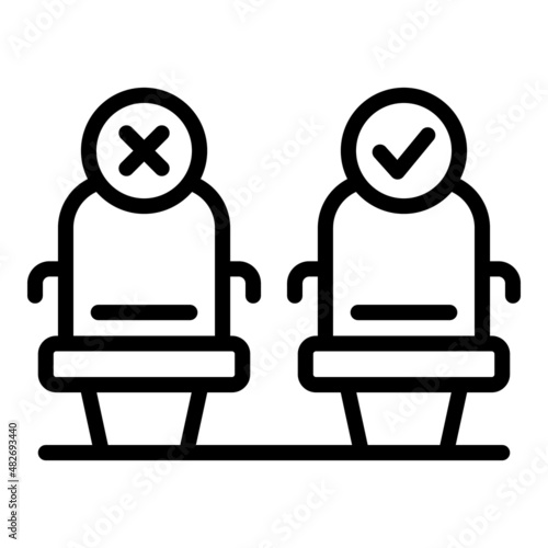 Book cinema chair icon outline vector. Movie film. Mobile motion