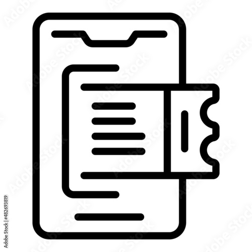 Smartphone video icon outline vector. Mobile podcast. Film cinema
