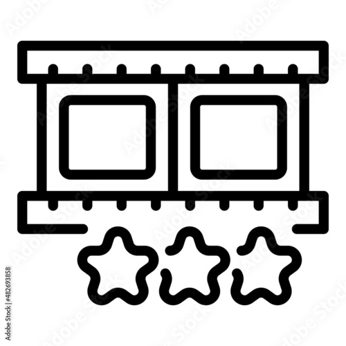 Cinema film icon outline vector. Book movie. Video mobile