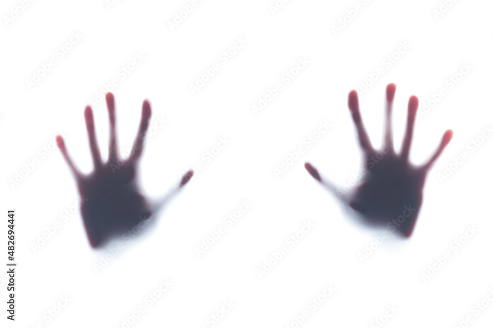 ? human handprint with bright light filling ? human handprint with bright light filling