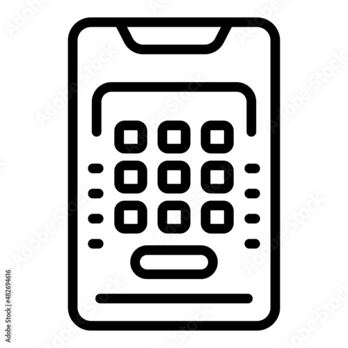 Smartphone cinema code icon outline vector. Music film. Montage video
