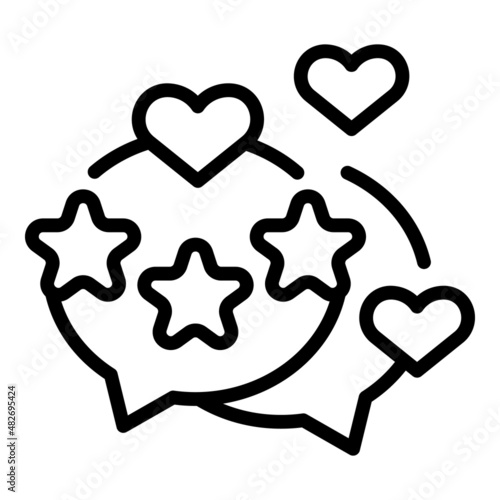 Key opinion chat icon outline vector. Media kol. Network strategy
