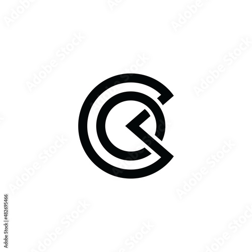 CO or OC initial letter logo design vector. photo