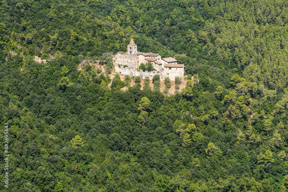 The Abbey of San Cassiano in Narni, a former Benedictine monastery, Umbria, Italy