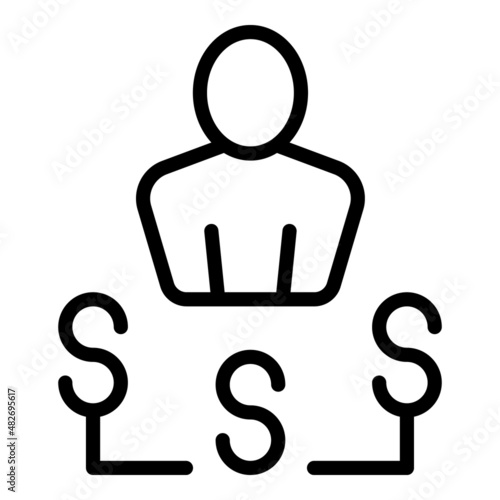 Vlogger influence icon outline vector. Kol leader. Social media