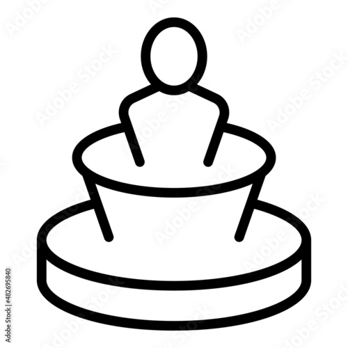Digital key opinion leader icon outline vector. Social media. Camera button