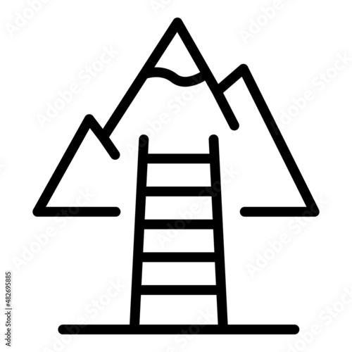 Mountain target icon outline vector. Leader opinion. Social media