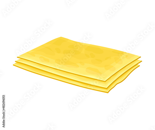 Lasagna dry pasta. Italian restaurant menu design vector illustration