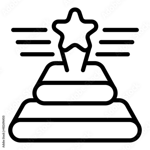 Star leader icon outline vector. Marketing network. Strategy campaign