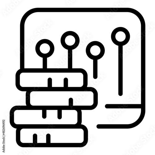 Change coin leader icon outline vector. Key opinion. Media marketing