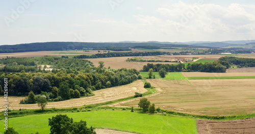 Agriculture Aerial Landscape Various Fields. photo