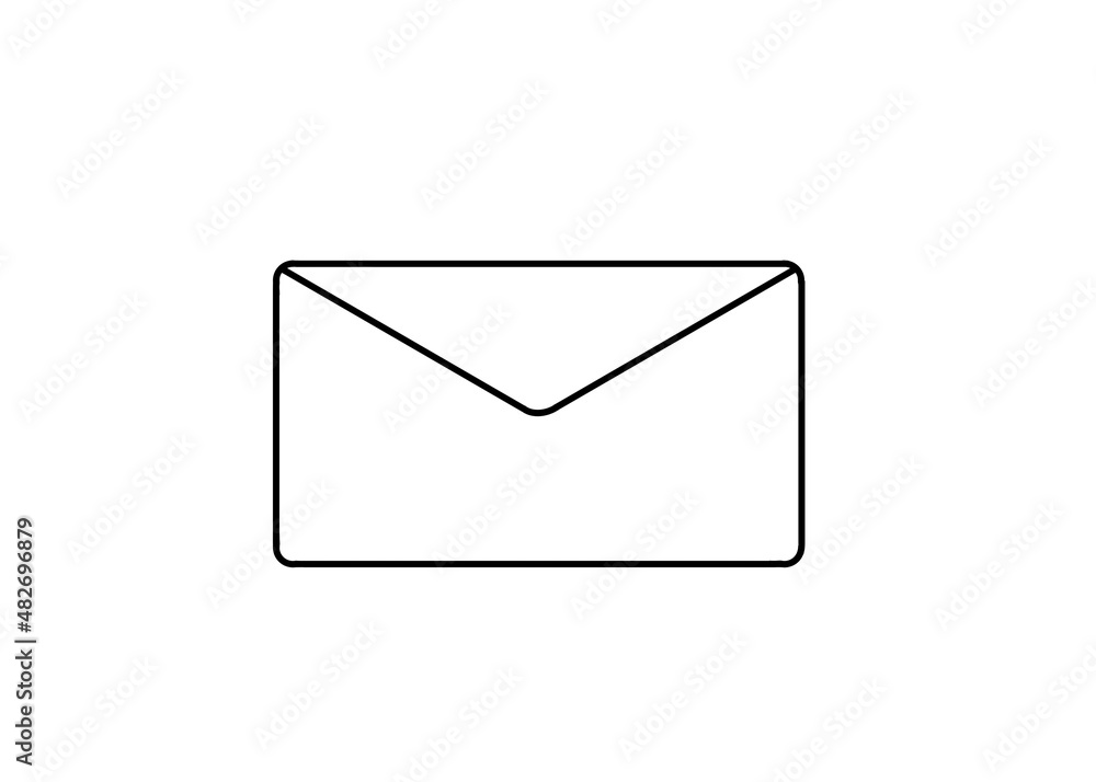 envelope letter icon on white envelope letter icon on white