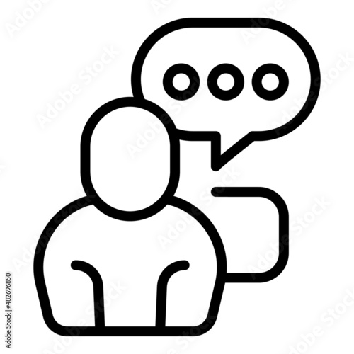Social leader icon outline vector. Media kol. Media opinion
