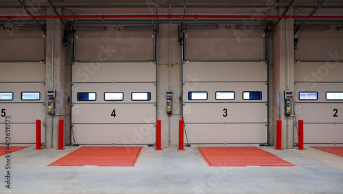 hall gate in logistics warehouse from inside - Ramp gate