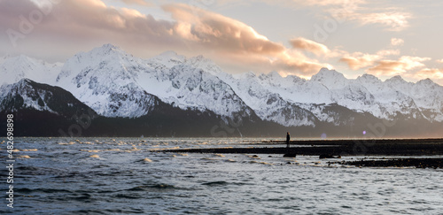 sunrise in the mountains