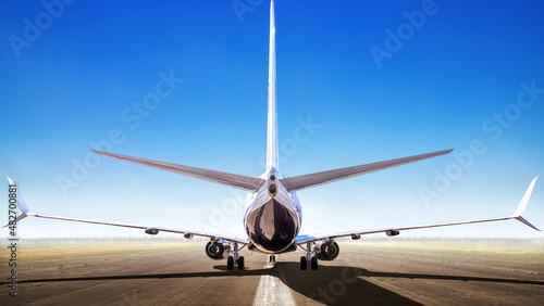 modern jet on a runway wait...