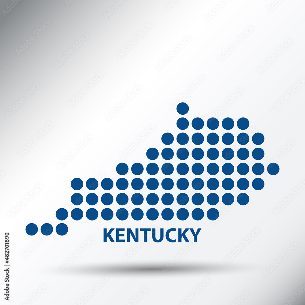 Kentucky State Abstract Dotted Map Kentucky State Abstract Dotted Map