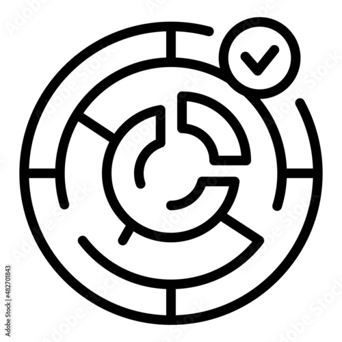 Business labyrint icon outline vector. Company finance. People market