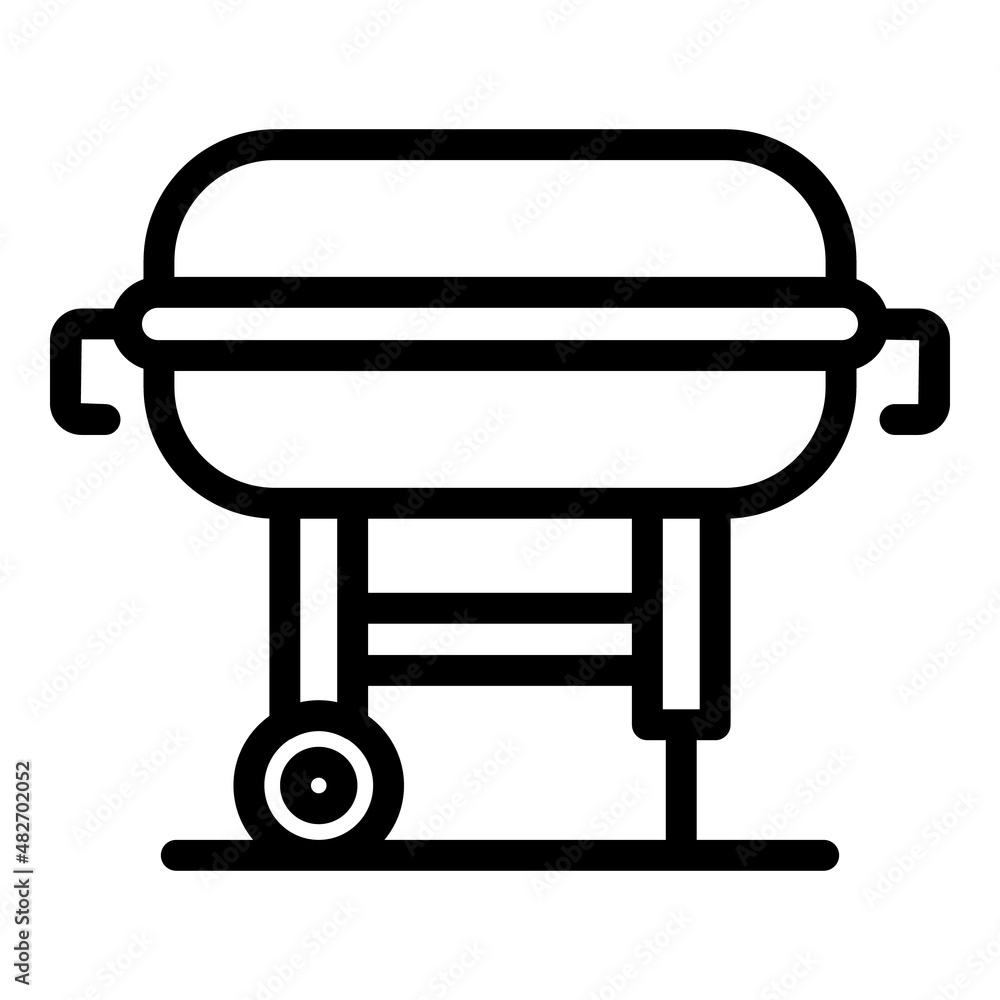 Portable grill icon outline vector. Party steak. Cook picnic Portable grill icon outline vector. Party steak. Cook picnic
