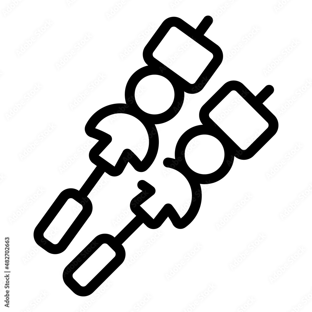 Food grill icon outline vector. Bbq party. Cook outdoor Food grill icon outline vector. Bbq party. Cook outdoor