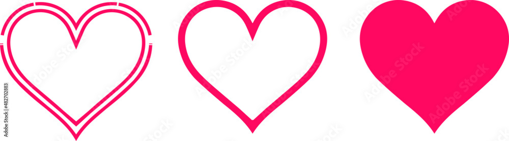 heart vector icon. heart icons set vector. Vector hearts set. hearts on a white background heart vector icon. heart icons set vector. Vector hearts set. hearts on a white background