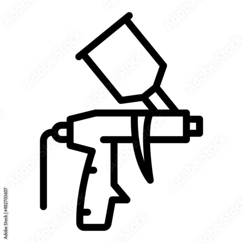 Sprayer tool icon outline vector. Spray paint. Gun air