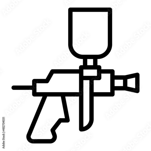 Sprayer equipment icon outline vector. Paint gun. Auto car spray