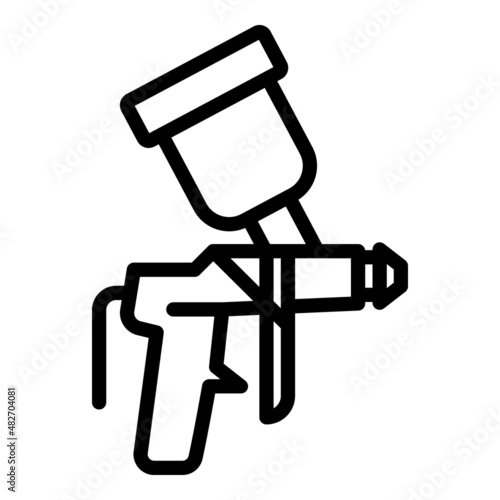 Gas sprayer icon outline vector. Spray paint. Air car body