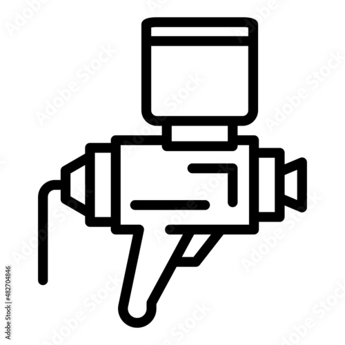 Brush sprayer icon outline vector. Car painter. Car body