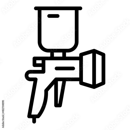 Body sprayer icon outline vector. Painter car. Auto repair