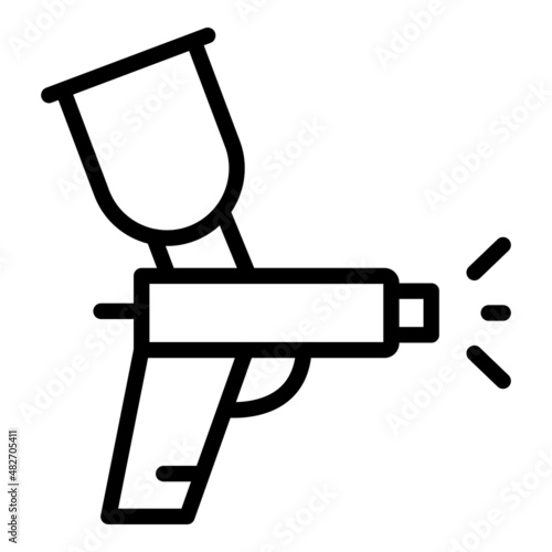 Paint sprayer icon outline vector. Spray gun. Painter car