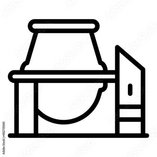Industrial mixer icon outline vector. Cement truck. Mix tool