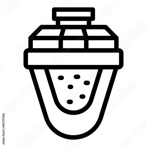 Osmosis filter pipe icon outline vector. Filtration system. Water reverse