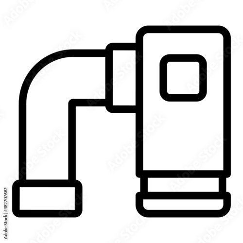 House osmosis icon outline vector. Water reverse. Filter system