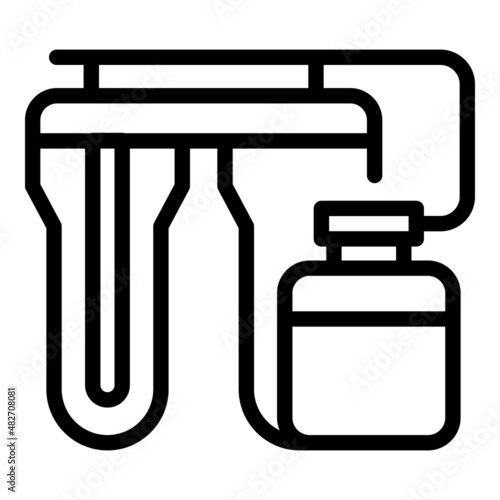 Kitchen water system icon outline vector. Osmosis filter. Purification equipment