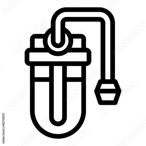 Water filter icon outline vector. Treatment equipment. System filter
