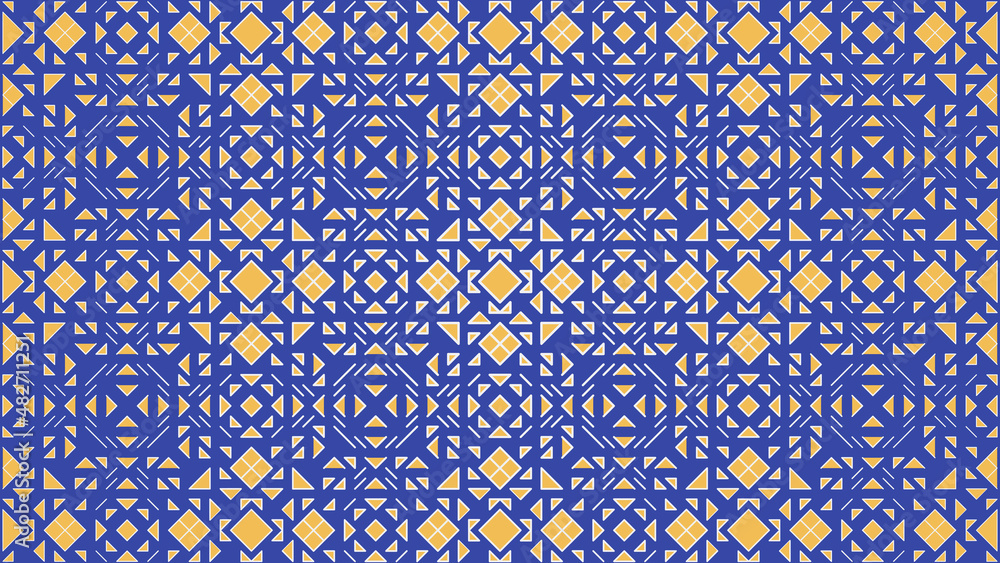Yellow and blue lines pattern