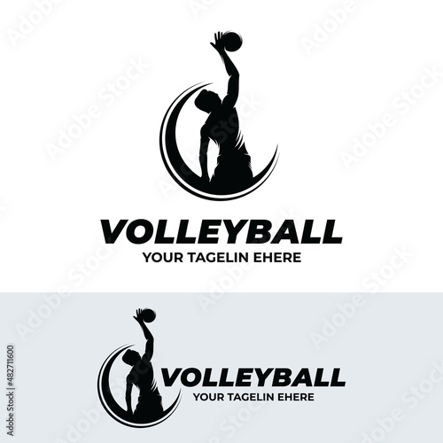 Volleyball sport logo design inspiration
