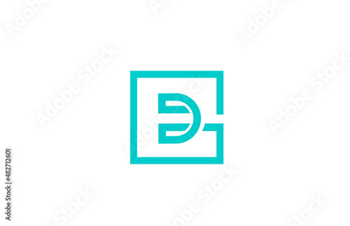 D alphabet letter logo icon design. Creative template for company and business with blue line color © dragomirescu
