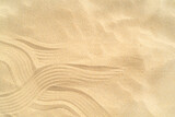 Drawing of waves on the sand on the beach, sand pattern