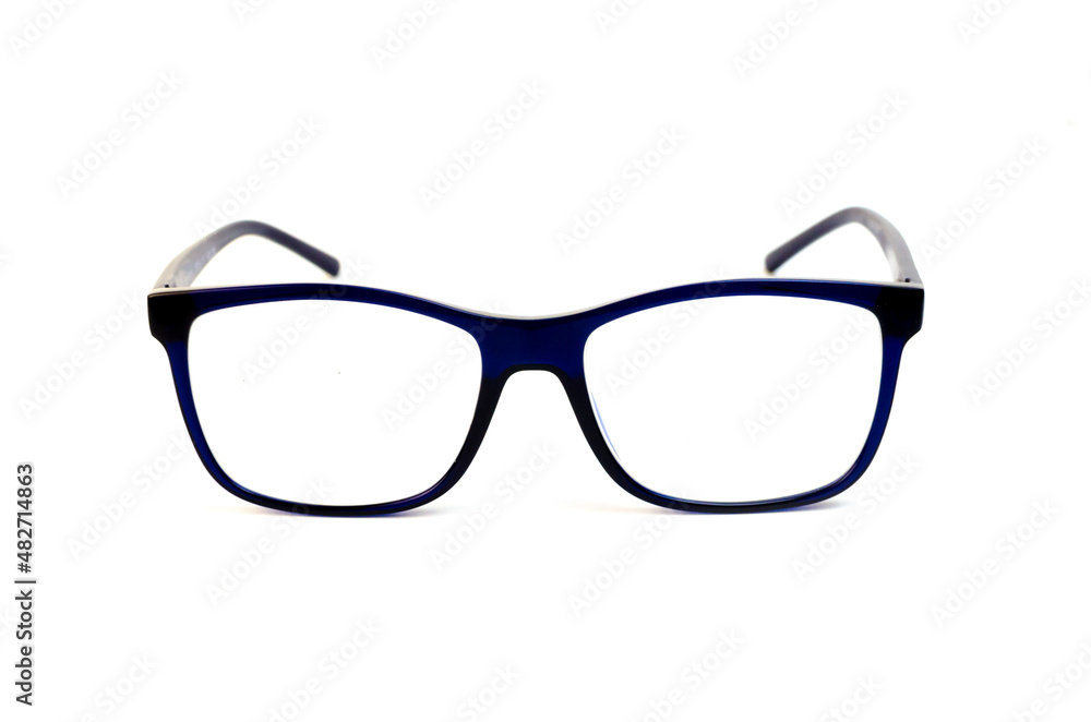 eyeglasses on a white background with a black rim eyeglasses on a white background with a black rim