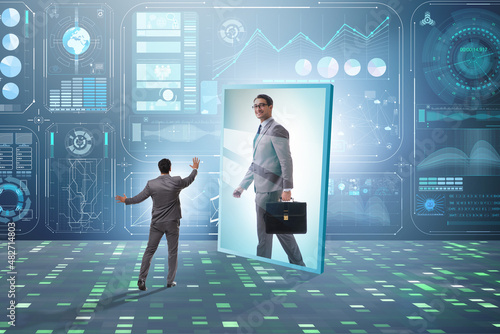Bild auf Leinwand Young businessman in alter ego concept
