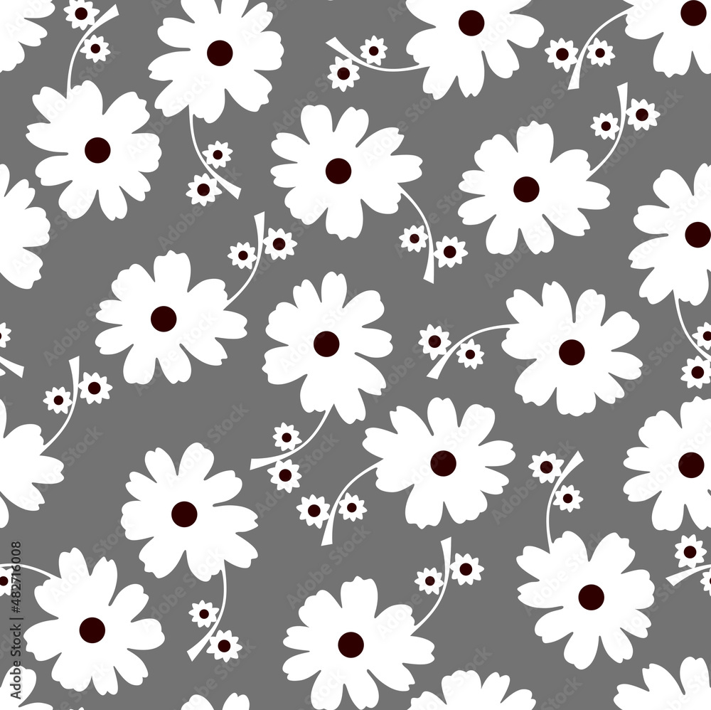 Seamless flowers pattern, floral print. Seamless flowers pattern, floral print.