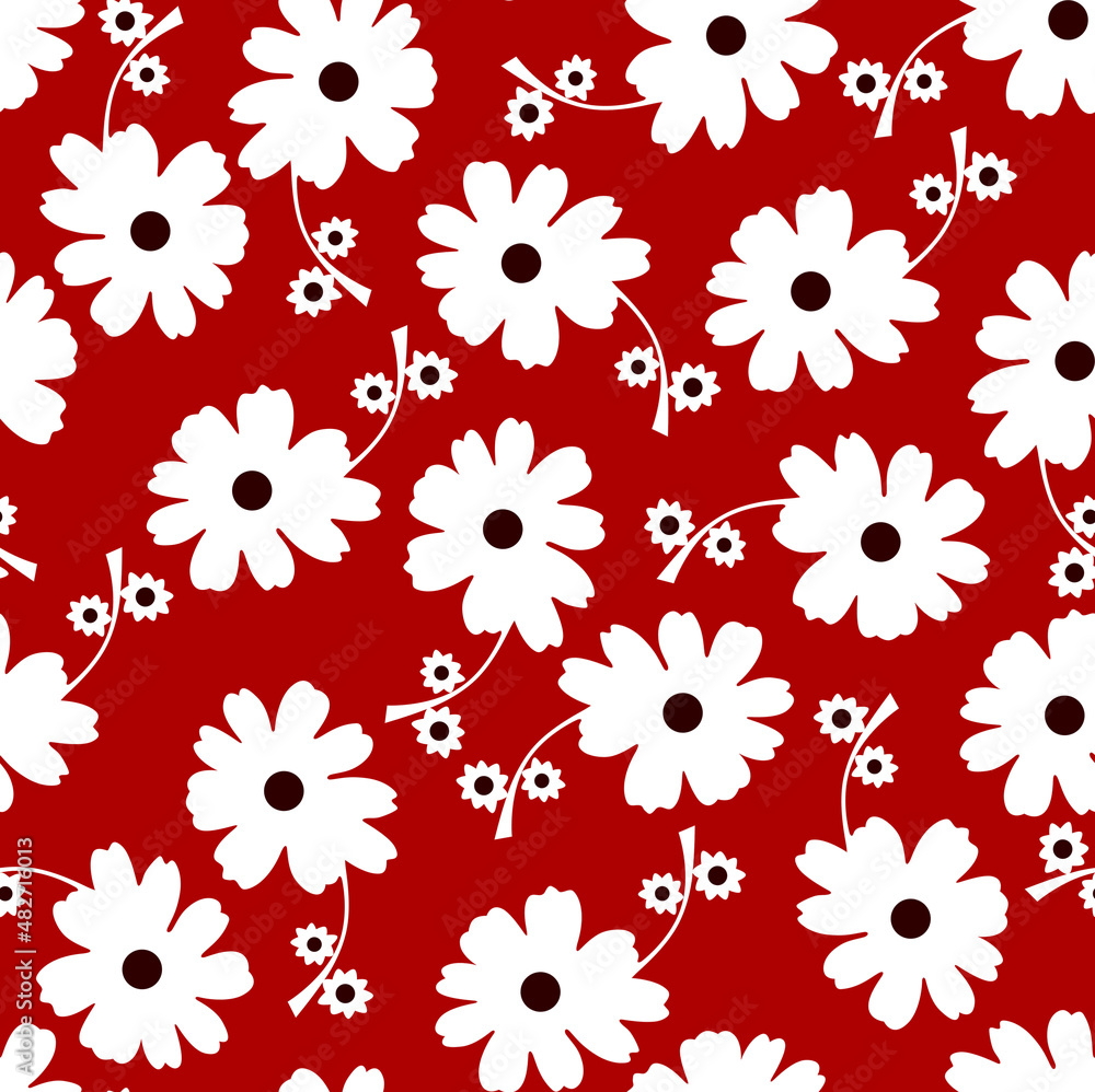 Seamless flowers pattern, floral print. Seamless flowers pattern, floral print.