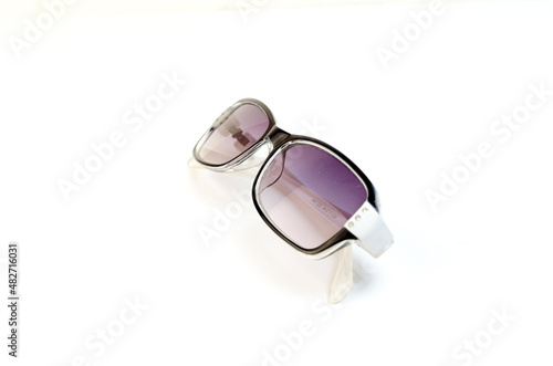 two sunglasses on white background