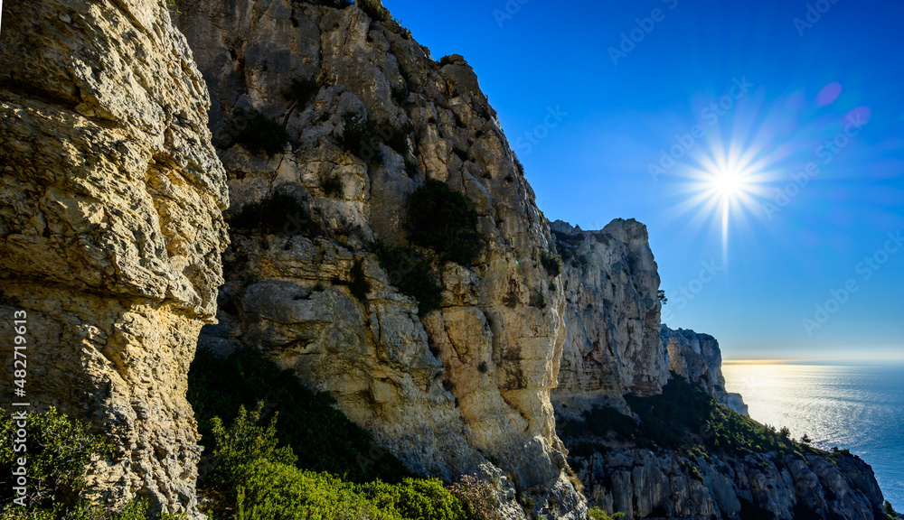 Falaise dans les calanques