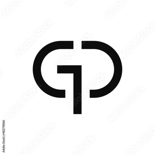Simple Minimal Letter GP logo design