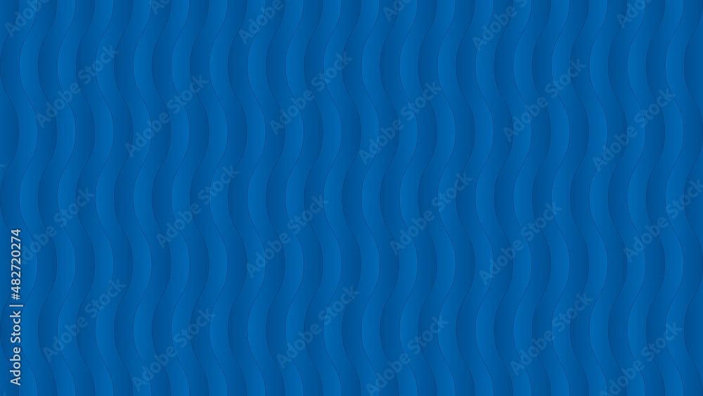 Abstract blue wavy background. Vector isometric pattern with copy space for business presentation or web design.